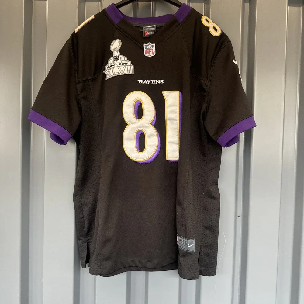Baltimore Raven Anquan Boldin Super Bowl Jersey Youth XL  NFL Nike On Field